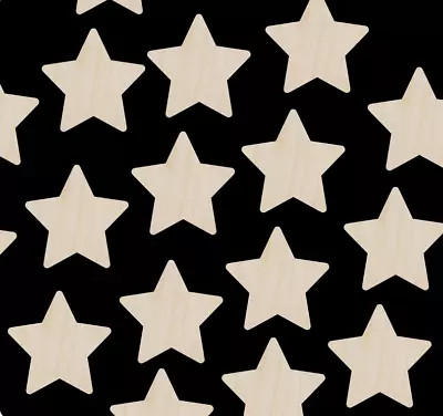 £2.95 • Buy Wooden Stars Shape Craft Wood Disc Round Tag Embellishments Decoration