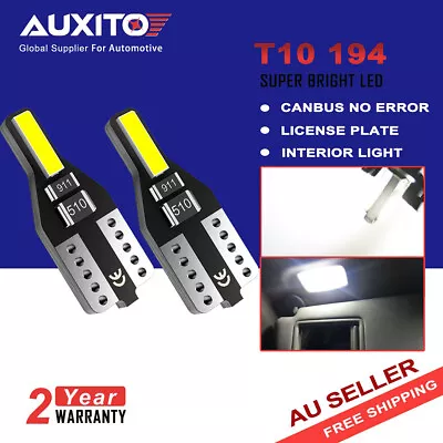 Auxito T10 W5w 501 Led No Error Xenon White Side Light License Plate Bulb 2pcs • $7.45