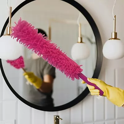 New Extendable Microfibre Telescopic Duster Cleaning Washable Feather  Brush UK • £4.89