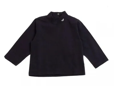 ARMANI BABY Navy Blue Polo Neck With Long Sleeves & Embroidered Logo 12M /74CM • £22.99