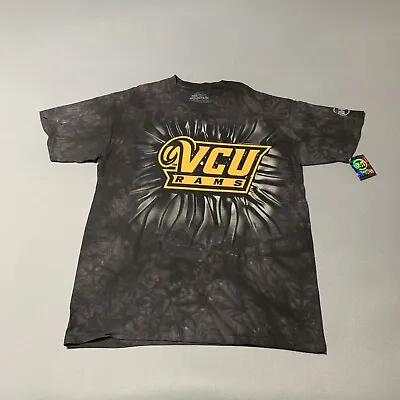 VCU Rams Shirt Mens Large Black Tie Dye Cotton Short Sleeve The Mountain New • $19.90
