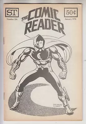 The Comic Reader # 126  Vf  Moon Knight Don Perlin Klaus Janson  Cents  1976 • £59.95