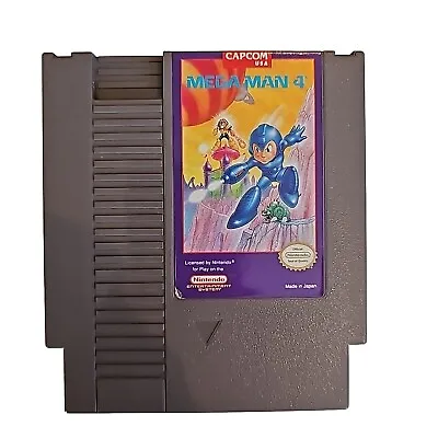 Mega Man 4 (Nintendo Entertainment System 1991) AUTHENTIC - Tested And Working • $49