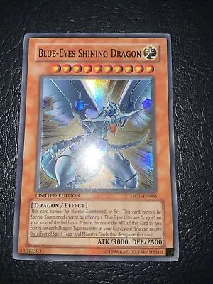 Yugioh Blue-Eyes Shining Dragon MOV-EN001 • $4.99