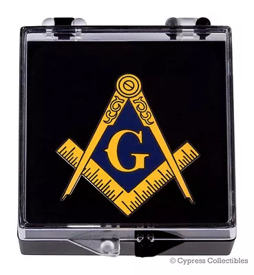 Masonic Logo Enamel Lapel Pin Freemason Square Compass Mason Emblem Tie Pinback • $9.99