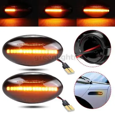 Smoked LED Side Marker Light Turn Signal Amber For Mini Cooper R50 R52 R53 02-08 • $11.98