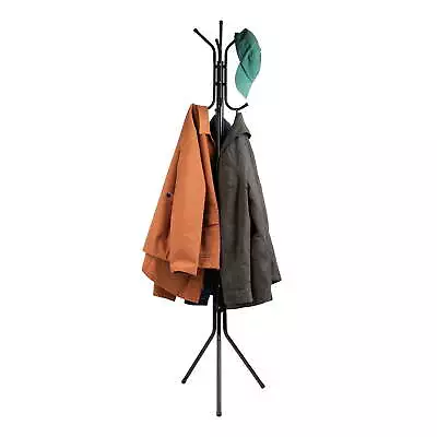 Coat Rack Hall Tree Freestanding Organizer Metal 18 L X 18 W X 68.5 H Black • $19.42