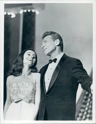 1966 Press Photo Actors Jean Pierre Aumont & Marisa Pavan Hollywood Palace TV • $15