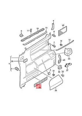 Genuine VW Transporter 7EA 7EB 7EF Vent Trim Classic Grey Grey 7H586847930T • $26.83