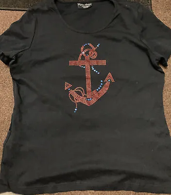 £8 • Buy Captain Carsaire Blue Anchor T-Shirt. Size 16. FREE P&P