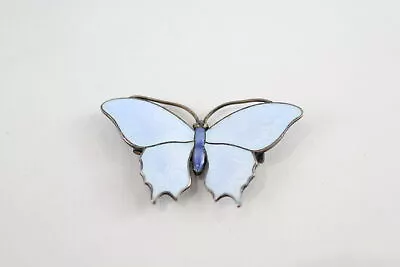 Sterling Silver Brooch For Restoration Marius Hammer Enamel Butterfly (7g) • £26