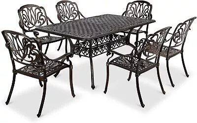 Grepatio 7 Piece Patio Dining Set Outdoor Dining Set Cast Aluminum Furniture Set • $919.99