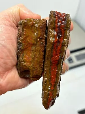 Moroccan Red Seam Agate Rough Cabbing Lapidary Carving Chakra Reiki • $22