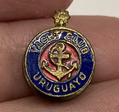 Uruguay 1960´ Antique Yacht Yachting Club Enameled Lapel Pin Badge Anchor Design • $20.75