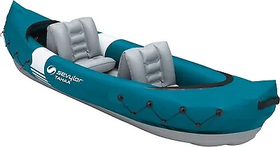 Sevylor Tahaa Kayak Inflatable Canoe For 2 Persons Inflatable Boat Paddle Bo • £58.09