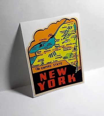 New York State Vintage Style Travel Decal / Vinyl Sticker Luggage Label • $4.69