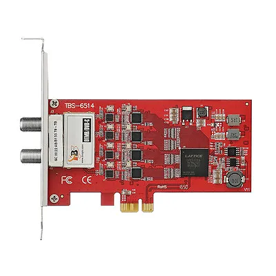 TBS6514 DTMB DVB-C Quad Tuner PCIe Digital TV Tuner Card For Terrestrial TV  • $199