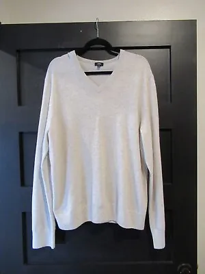 Vince Weekend V-Neck Cashmere Sweater Heather White XL NEW GORGEOUS! Great Price • $100.58