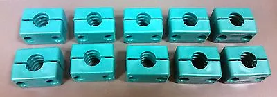  Polypropylene Pipe/Tubes Clamps Green Insulators OD 1.75  (Lot Of 10 Pairs) • $40