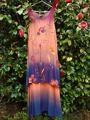 £39.99 • Buy Stunning PHOOL Dress Dip Dye Layer Lagenlook Bohemian HIPPIE Festival 12