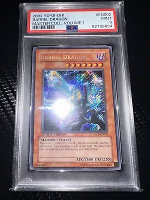 PSA 9 Barrel Dragon MC1-EN002 Master Collection Yugioh! • £69.99