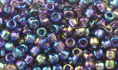 200 Purple Rainbow Matsuno #6 Glass Seed Beads • $1.69