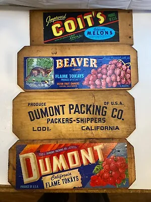 $23 • Buy Antique Wooden Crate Advertising End Beaver, Coit's,  Dumont