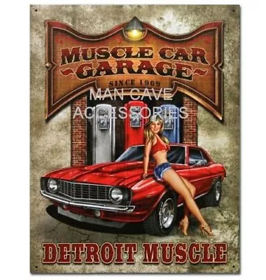 MUSCLE CAR GARAGE Detroit Muscle Vinyl Decal Sticker 6037 • $6.99