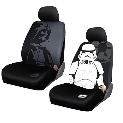 $57.50 • Buy New Disney Star Wars Storm Trooper Darth Vader Car Truck 2 Front Seat Covers Set