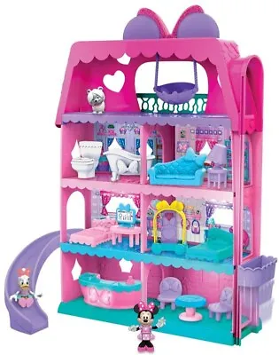 Official Disney Minnie Mouse Bow-Tel Hotel Dollhouse Playset Girl Kids Xmas Toys • £79.99