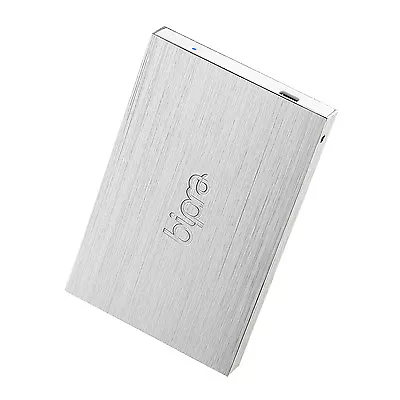 Bipra 40GB 2.5 Inch USB 2.0 FAT32 Portable Slim External Hard Drive - Silver • £18.95