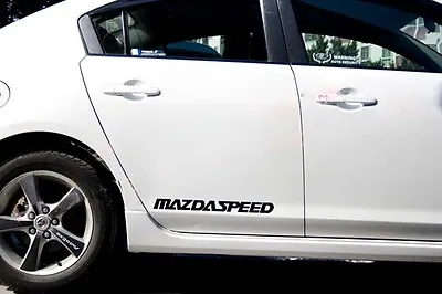 MAZDA SPEED 3 5 6 CX7 CX9 RX7 RX8 Mazdaspeed Decal Sticker Emblem Logo WHITE  2 • $29.99