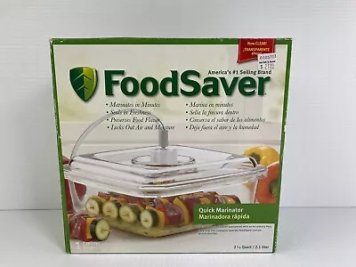 $25 • Buy FoodSaver Quick Marinator Square Vacuum Seal Marinating Container 2.25 Qt New