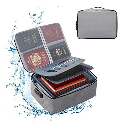 $14.72 • Buy File Organizer Bags With Lock Important Document Organizer Box 3-Layer With