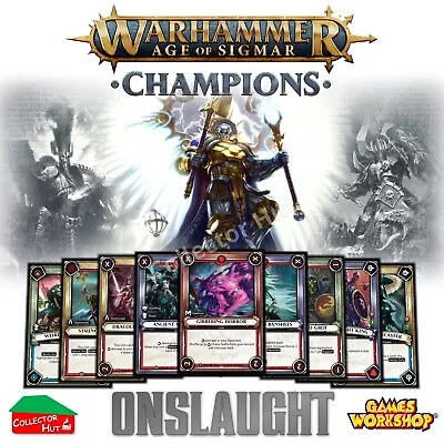 Warhammer Age Of Sigmar: Champions Wave 2 ONSLAUGHT Trading Cards CHOOSE SINGLES • $1.25