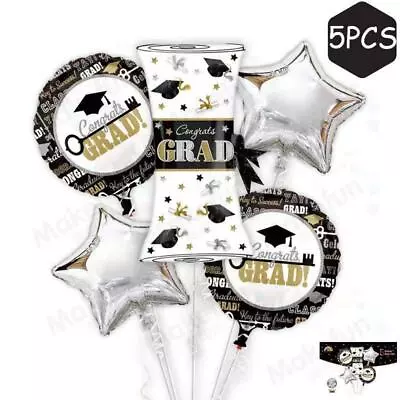 5PCS GRADUATION SILVER STAR BALLOON HELIUM Foil Balloon PARTY • $12.50