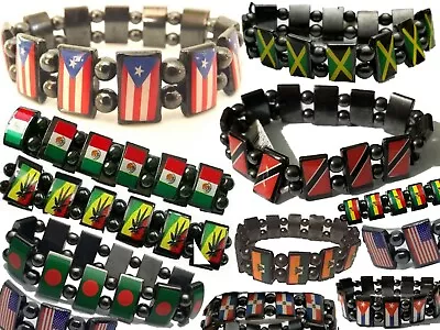 Flag Bracelet Wrist Magnetic Hematite Arthritis Pain Relieve Sports Therapy Gift • $10.50