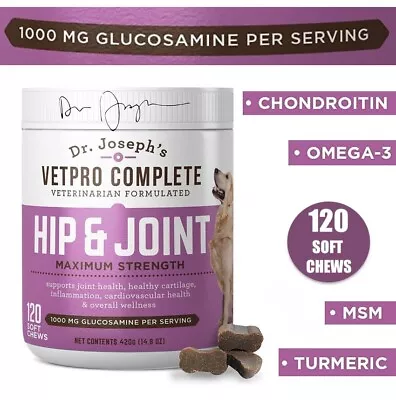 5X Glucosamine W/ MSM For Dogs 120 Soft Chews  Hip And Joint Supplement • $44.99