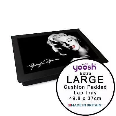 EXTRA LARGE Luxury Framed Laptop Tray Personalised Gift-Marilyn Monroe Signature • £28.95