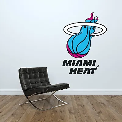 Miami Heat Vice Nights Logo Wall Decal NBA Basketball  Decor Sport Vinyl Sticker • $49.95