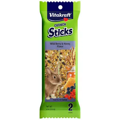 Vitakraft Rabbit Crunch Sticks Wild Berry & Honey Flavor 4 Oz. • $8.89