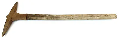 Antique Nice Large 11  Miner's Cave Pick Axe 27  Long Rustic Patina Cabin Decor • $199.99