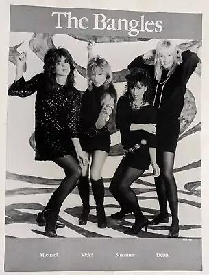 The Bangles / Susanna Hoffs / Band Magazine Full Page Pinup Poster Clipping • $12.99