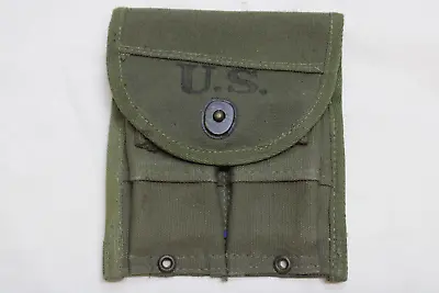 US Military Issue WW2 M1 Carbine Ammo Large Magazine Belt Pouch Canvas J18 • $59.95