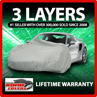 3 Layer Car Cover - Soft Breathable Dust Proof Sun UV Water Indoor Outdoor 3383 • $48.95