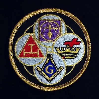 Masonic York Rite Bodies Embroidered Emblem Patch (YRP-3) • $3.50