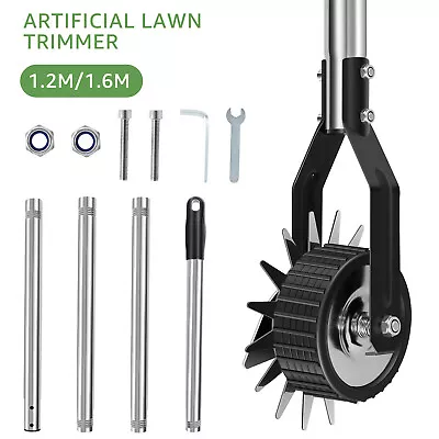 Wheel Rotary Edger Manual Lawn Edger Trimmer With 3/4 Sections Stainless Steel • £34.19