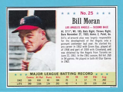 2022-1963 Cereal Card - #25 Bill Moran-Los Angeles Angels • $5