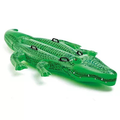 Intex 203cm Inflatable Crocodile/Alligator Ride-On Kids Water Toy For Pool 3y+ • $34