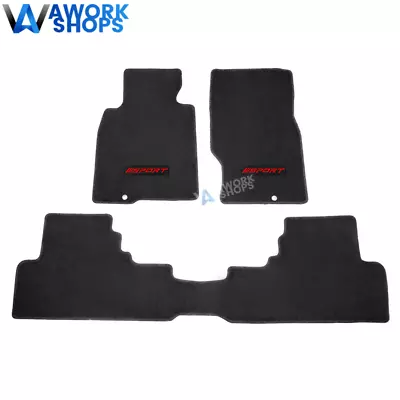 For 08-13 Infiniti G37 Coupe Nylon Black Floor Mats Carpet Non Slip W/ Red Sport • $57.99